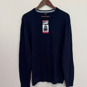 Express Men's Dark Navy Crewneck Sweater
